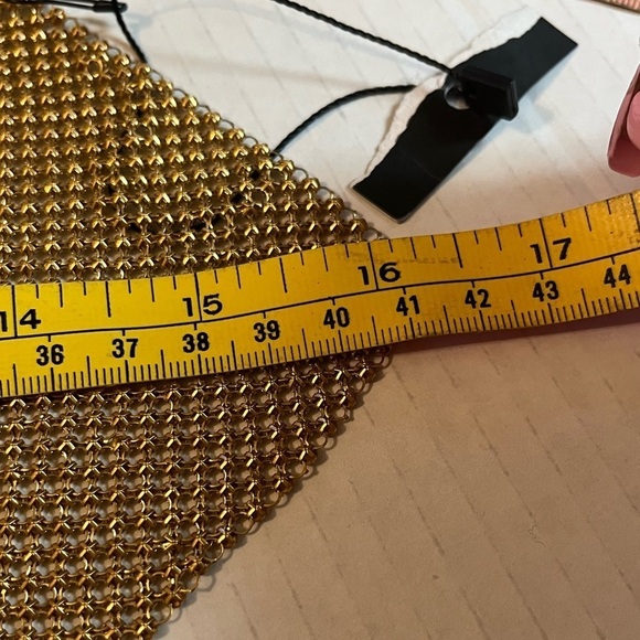 Rhinestone Tank Tops Gold Sparkly Crystals Crop Top Halter Backless Summer Beach - Picture 6 of 7